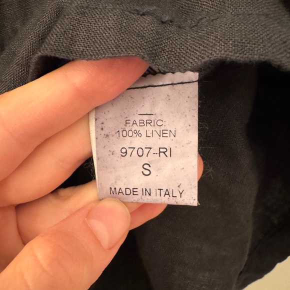 Black Buttoned Blouse with Rounded Neckline - Picture 5 of 5